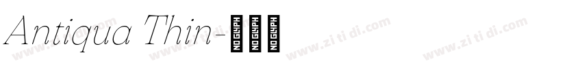 Antiqua Thin字体转换